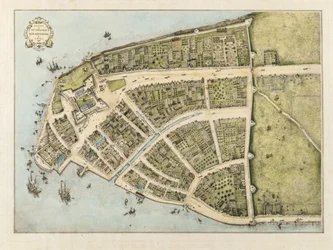 Neuentwurf des Castello-Plans, Neu-Amsterdam wie es 1660 erschien